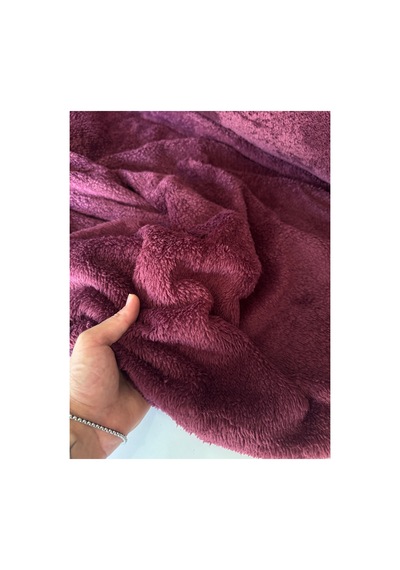Welsoft Peluş Kumaş Çift Taraflı Yumuşak 180 Cm En -6002 Bordo