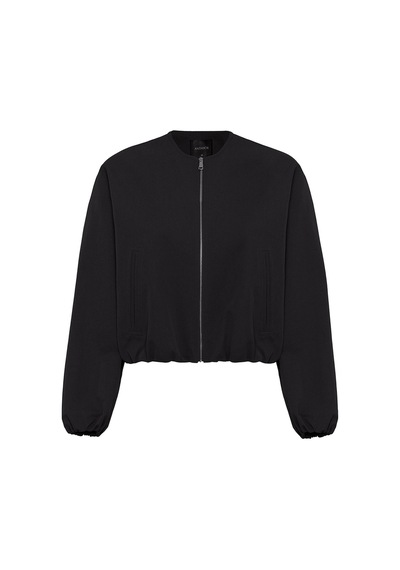 Antioch Crop Kadın Bomber Mont Siyah