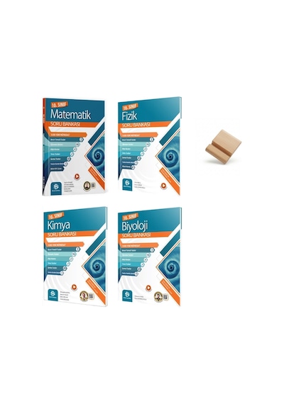 10. Sınıf Matematik Fizik Kimya Ve Biyoloji 4lü Set Bilgi Sarmal Soru Bankası + Telefon Standı