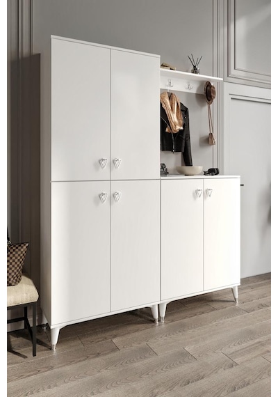 Simple Prt6190 Portmanto Vestiyer Beyaz Gümüş