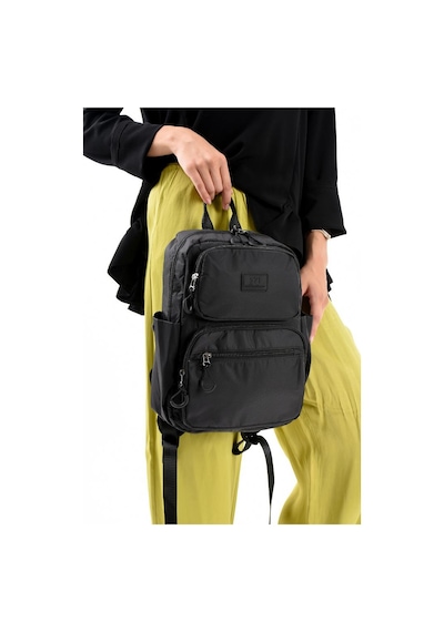 Baginn Unisex Sırt Çantası Paraşüt Kumaş Hafif Çok Cepli Yağmur İtici Kumaş 34 24 Cm 571 Collection Siyah