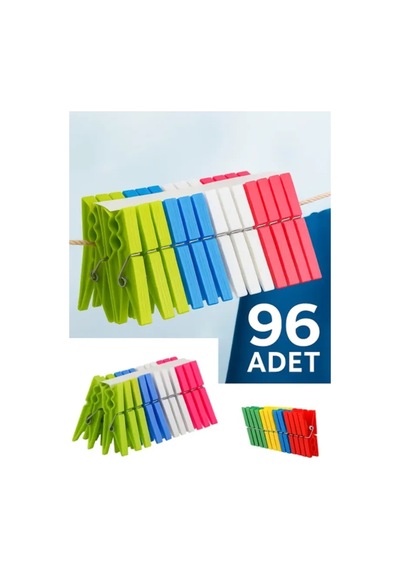 Çamaşır Mandalı 96 Adet Çamaşır Maşası 5 Tr Diğer