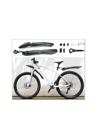 Bike Sky Briviga Çamurluk Set Fnd-387 Ön : 60x8.6cm Arka : 52.5x9cm Uygunluk : 24 Ve 29 Jant Uyumlu Siyah