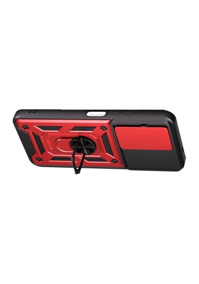 Xiaomi Redmi 15c Kılıf Kamera Korumalı Zırh Tank Sürgülü Vega Kapak Kırmızı