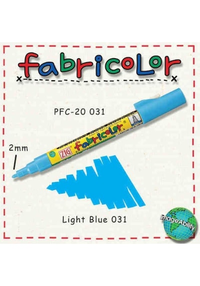 Fabricolor Örtücü Kumaş Boyama Kalemi Açık Mavi Karışık, Çok Renkli