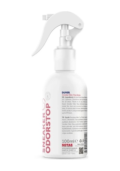 Duver 100 Ml Sneaker Odorstop Ayakkabı Koku  Sprey Beyaz