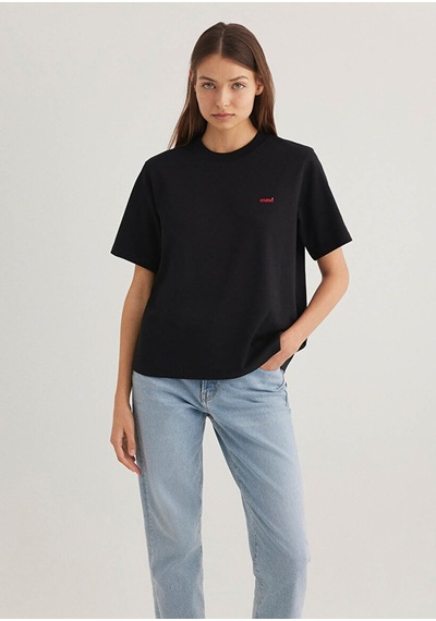 Mavi Kısa Kollu Siyah Kadın T-shirt M1612122-900 SIYAH