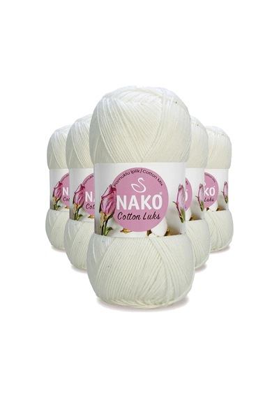 5 Adet Cotton Lüks Yelek Tunik Kazak Bluz Hırka İpi Yünü Süt Beyaz 97570