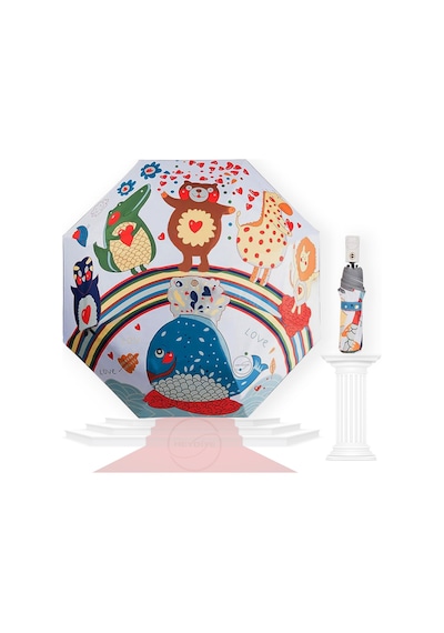 Heydiye Fantastik Kids Uv99+ Güneş / Yağmur Reflektör Kenar Otomatik Aç/kapa Şemsiye Çok Renk
