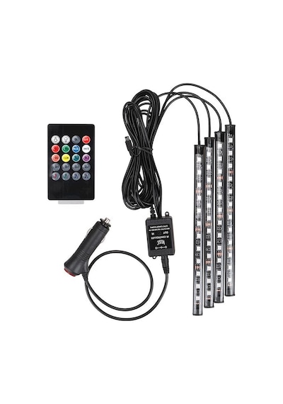 Sese Ve Müziğe Duyarlı Kumandalı App Usb 12 Led Ayak Altı Led