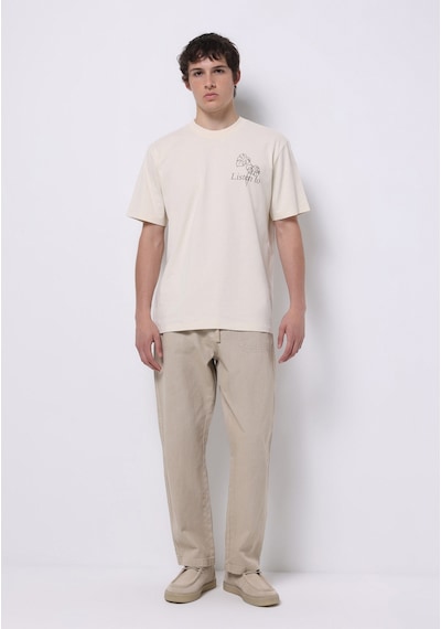 Colin's Colins Comfort Fit Yuvarlak Yaka Düz Erkek Bej Kısa Kol Tişört Cl1074220 Q1.v1 Lbg Lıght Beıge