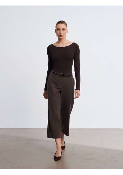 Dilvin 72640 Düz Paça Pantolon-haki Haki