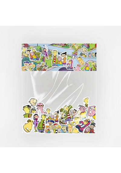 Ed, Edd Ve Eddy 20 Parça Sticker Paketi Yapışkanlı Kaliteli Su Geçirmez Etiket Seti Çok Renkli