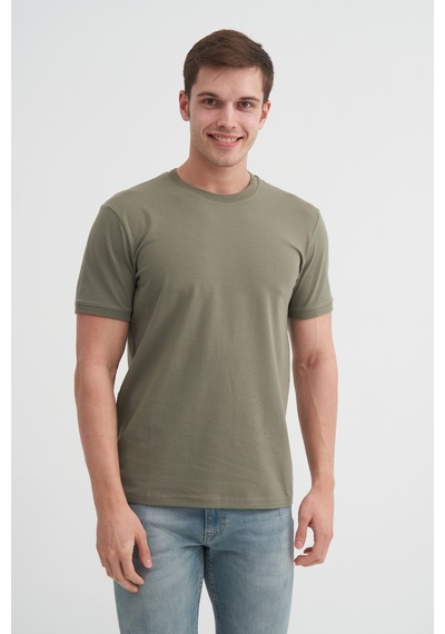 Cazador Erkek Haki Bisiklet Yaka T-shirt 46200 Haki