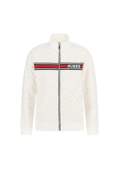 Guess Erkek Tamamı Logolu Sweatshirt Beyaz