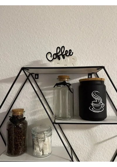 Coffee Bar Yazısı Dekoratif Masa Üstü Aksesuar Kahve Köşesi Dekoru
