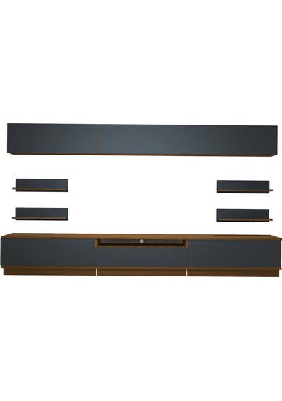 Decoraktiv Trendstyle 8ys Mdf Tv Ünitesi Tv Sehpası Ceviz - Antrasit