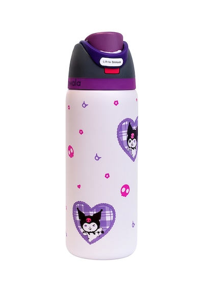 Owala 32 Oz 946 Ml Freesip Desenli Çift Katmanlı Paslanmaz Çelik Termos Kilitli Kapak Ekru - Mor
