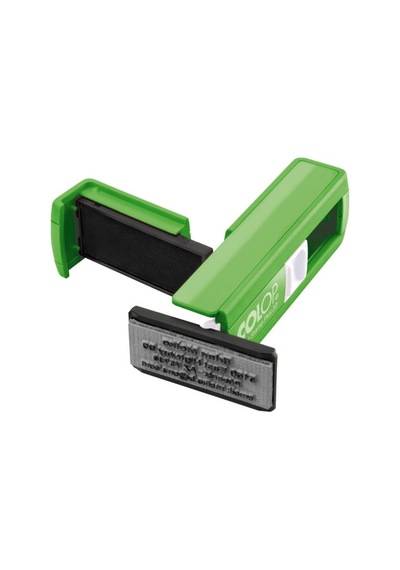 Colop Cep20 Kaşe Yeşil Kasa Mavi Keçe - 14x38mm Renksiz
