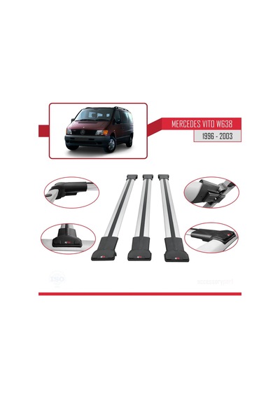 W638 1996-2003 Arası İle Uyumlu Fly Model Ara Atkı Tavan Barı G