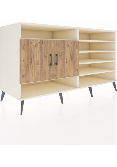 Kronos Konsol 7 Raflı 2 Kapaklı 176x59x99 Aytaşı-çam Aytaşı-çam