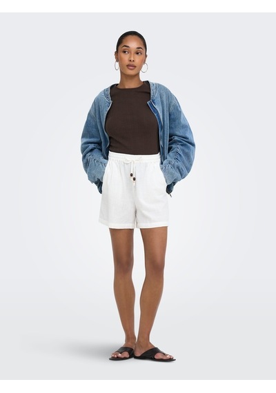 Only Onlswar Thyra Pull Up Shorts Wvn Kadın Beyaz Şort - 15378514