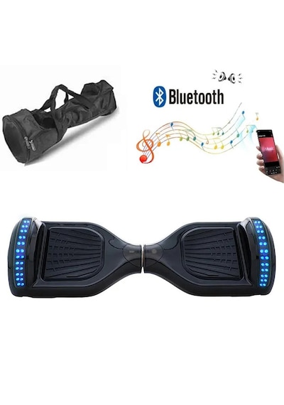 Citymate Hoverboard Elektrikli Kaykay Bluetooth Çanta Led 6.5 Siyah
