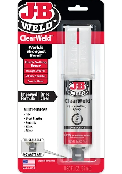 Jb Weld Clearweld Şırınga - 25 Ml Çoğu Yüzeyde Etkili Hızlı Epoksi Yapıştırıcı