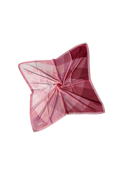 Mim Eşarp Mısırlı Eşarpları Emprime Sport Kristal Ekose Desenli Eşarp Şeker Pembe