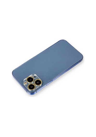 Apple İphone 12 Pro Shine Kamera Lens Koruma Cam - Gold Çok Renkli