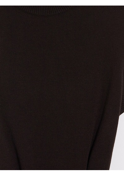 Lcw Modest Kahverengi Beli Kemerli Kadın Triko Süveter