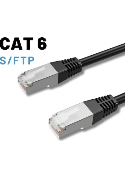 Irenıs 2 Metre Cat6 S/ftp Kablo, Siyah Siyah