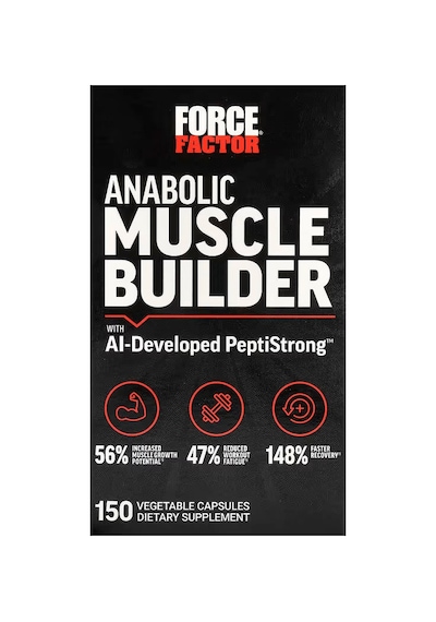 Force Factor Anabolic Muscle Builder With Aı-developed Peptistrong Panax Ginseng Rhodiola 150 Vegeta