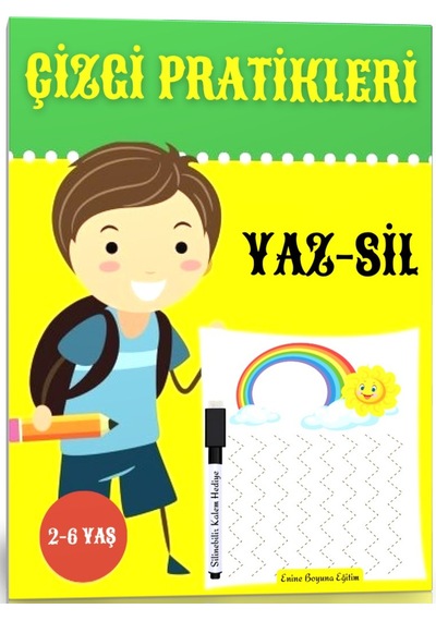 Okul Öncesi Çizgi Pratikleri Yaz-sil Kitabı