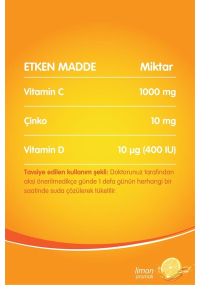 Mdc Vitamin C Çinko Vitamin D 20 Efervesan Tablet - 6'lı Stant
