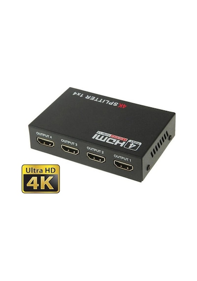4 Port 4K Ultra Hd 1 Giriş 4 Çıkış Hdmi Görüntü Çoğaltıcı Pq-Spl4