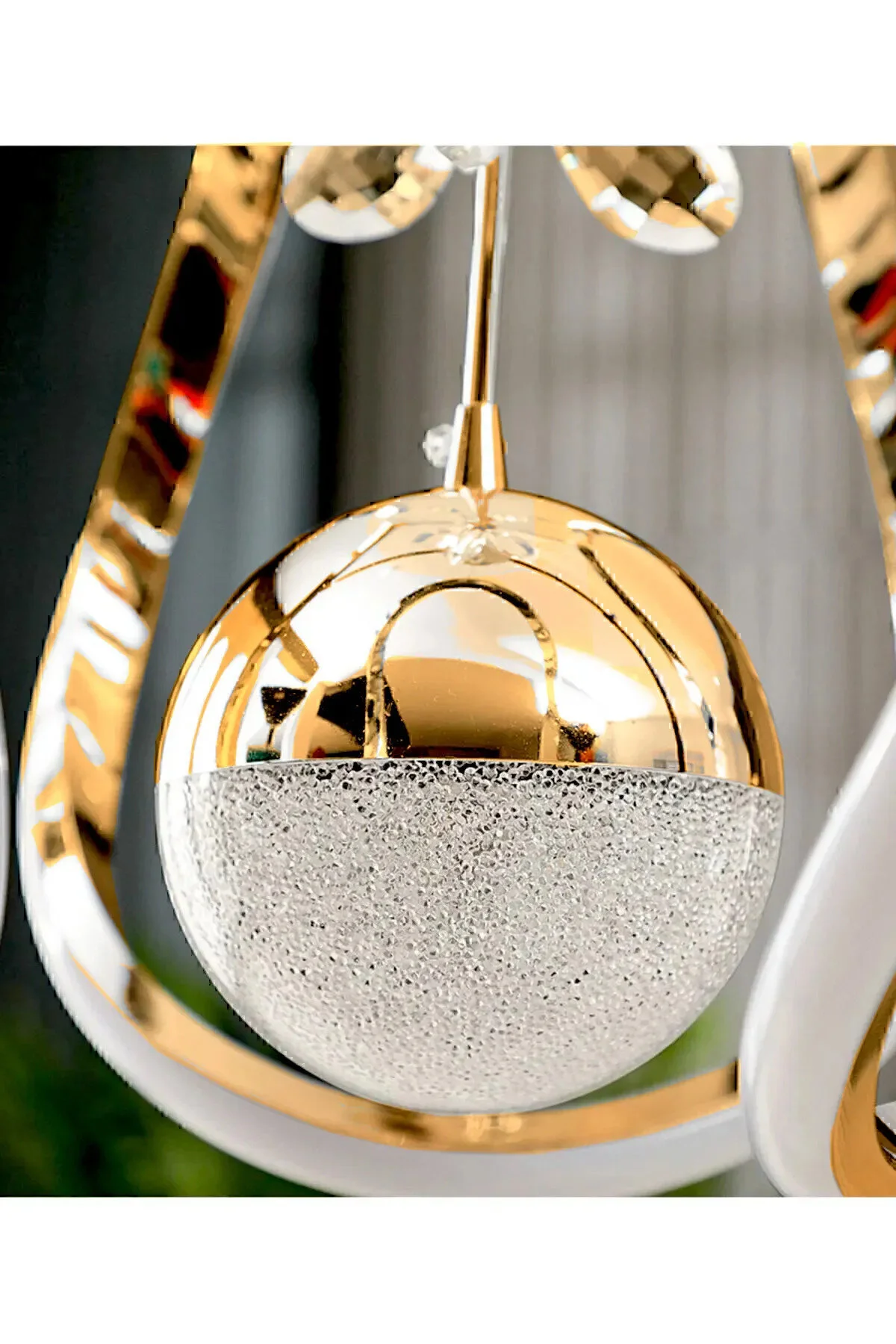 Şık Sarkıt 3 Renk Gold Kaplama Oturma Yatak Mutfak Çocuk Odası Duvar Led Aplik Gold