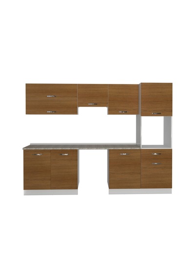 Decoraktiv Elite 280y Ankastre Boy Dolaplı Mdf Hazır Mutfak Dolabı - Tezgah Dahil - Naturel Ceviz Decoraktiv Elite 280y Ankastre Boy Dolaplı Mdf Hazır Mutfak Dolabı - Tezgah Dahil - Naturel Ceviz