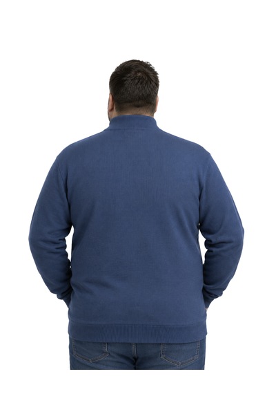 Battalmoda Erkek Büyük Beden İndigo Basic Cepli Triko Hırka 3xl-4xl-5xl-6xl Battalmoda Erkek Büyük Beden İndigo Basic Cepli Triko Hırka 3xl-4xl-5xl-6xl