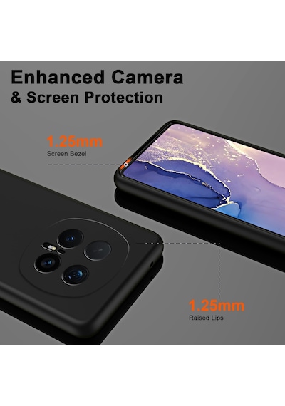 Caseonn Honor Magic 8 Pro Kılıf Kamera Korumalı Mikrofiber Astarlı Lansman Siyah