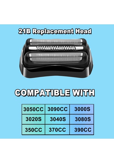 2 Paket 21b Serisi 3 Elektrikli Tıraş Makinesi Yedek Kafası Braun Serisi 3 Folyo Tıraş Makinesi Yedek Kafaları 21b 3010s, 3040s, 5409, Vb Braun Part 21b İçin