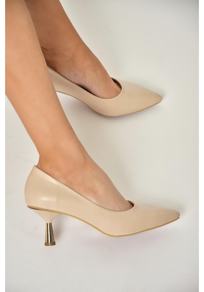 Fox Shoes U676034009 Ten Kadın Topuklu Ayakkabı Ten