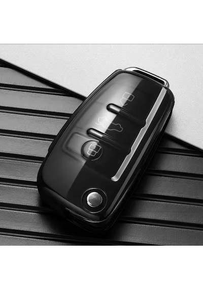 Audi Q2 Premium Şeffaf Füme Anahtar Kılıfı