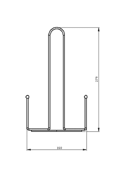Edora Home Gümüş Misketli Kağıt Rulo Havluluk, Ergonomik Dik Ha Gümüş