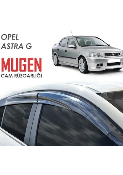Opel Astra G 1998-2004 Uyumlu Mugen Cam Rüzgarlığı Seti Piano Black 4'lü İthal (00) (ŞüsCarOto Aksesuar)