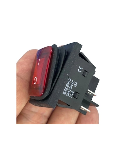 Ic-104w-s Körüklü Geniş Işıklı Kırmızı Anahtar 30a On-off 4p