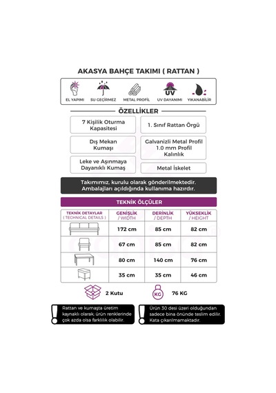Canisa Antoryum Serisi 1. Sınıf 3+1+1+2 Puf Beyaz Rattan, Gri Minder Bahçe Balkon Oturma Koltuk Takımı Canisa Antoryum Serisi 1. Sınıf 3+1+1+2 Puf Beyaz Rattan, Gri Minder Bahçe Balkon Oturma Koltuk Takımı