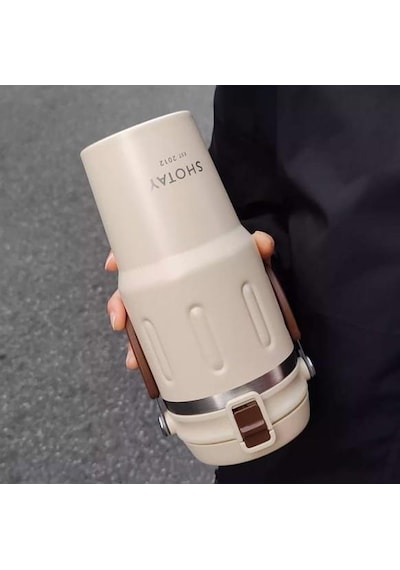 Shotay Travel Çelik Termos Mug 900ml Krem