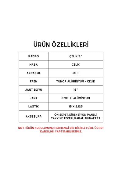 Beemer 16 Jant New Design 4 - 7 Yaş Çocuk Bisikleti 2024 Model Pembe