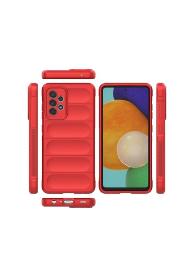 Samsung Galaxy Uyumlu   A52 Kılıf Optimum Silikon - Kırmızı